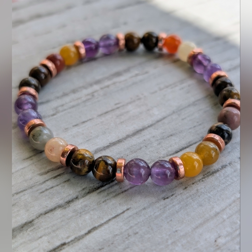 Multicolor Natural Stone Beaded Bracelet